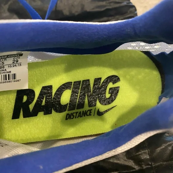 Men’s Nike Racing Distance Track Shoes - Blue and White - Picture 6 of 7